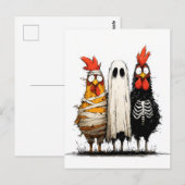 Cluckin' Creepy Halloween Bash Briefkaart (Voorkant / Achterkant)