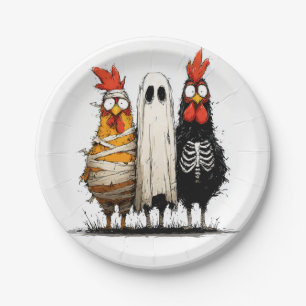 Cluckin' Creepy Halloween Bash Papieren Bordje
