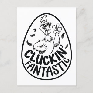 Cluckin' Fantastic Chicken-Theme Humorous Design Briefkaart