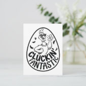 Cluckin' Fantastic Chicken-Theme Humorous Design Briefkaart (Staand voorkant)