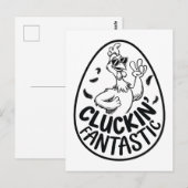 Cluckin' Fantastic Chicken-Theme Humorous Design Briefkaart (Voorkant / Achterkant)