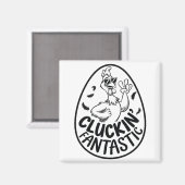 Cluckin' Fantastic Chicken-Theme Humorous Design Magneet (Voorkant / Achterkant)