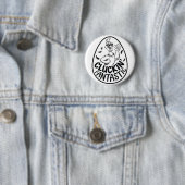 Cluckin' Fantastic Chicken-Theme Humorous Design Ronde Button 5,7 Cm (In situ)