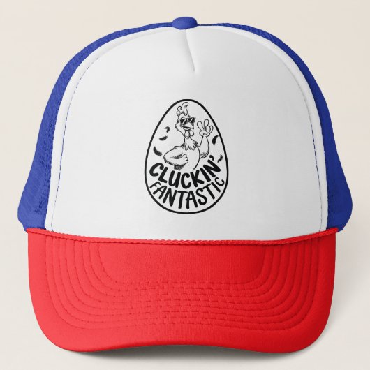 Cluckin' Fantastic Chicken-Theme Humorous Design Trucker Pet (Voorkant)