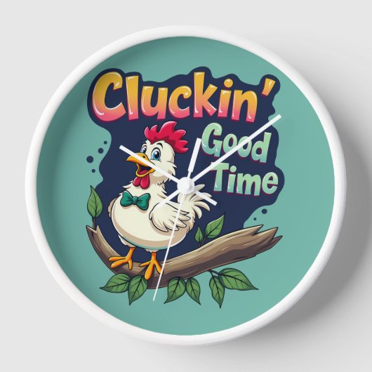 Cluckin' Good Time Grappige Kip Illustratie (Voorkant)