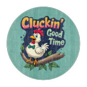 Cluckin' Good Time Grappige Kip Illustratie Snijplank (Voorkant)