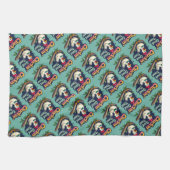 Cluckin' Good Time Grappige Kip Illustratie Theedoek (Horizontaal)