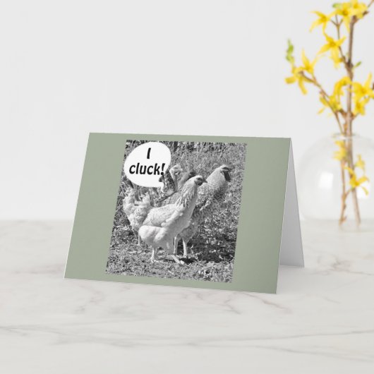 CLUCKING CHICKENS CELEBTRATE "UW WEDERZIJDSE TWEED KAART (Gele Bloem)