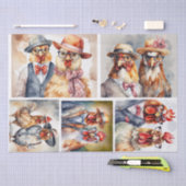 Clucky Couture: Modieuze Vogel in Decoupage Tissuepapier (Craft)