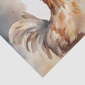 Clucky Couture: Modieuze Vogel in Decoupage Tissuepapier (Detail)