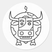 Clueless Bull _ Sticker (Voorkant)