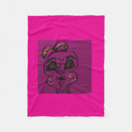 Clueless Bunny Fleece Blanket Deken