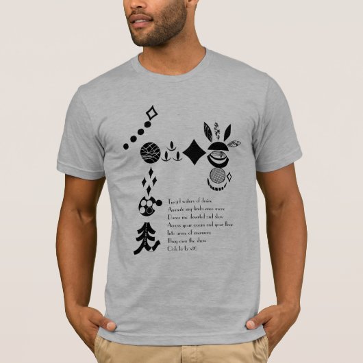 Clues Band "Elope" Stencil & Lyric Shirt (Voorkant)