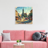 Cluj-Napoca Marktplein Canvas Kunst (Insitu (Woonkamer))