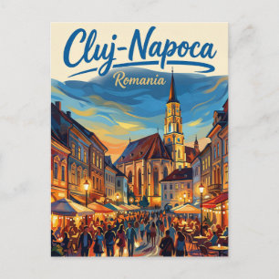 Cluj-Napoca Oude Stad Roemenië Briefkaart