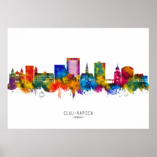 Cluj-Napoca Roemeense Skyline Poster