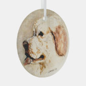 Clumber door Hevener Glas Ornament (Voorkant Rechts)