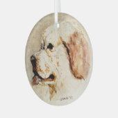 Clumber door Hevener Glas Ornament (Voorkant links)