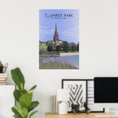 Clumber Park Nottinghamshire Reisposter Poster (Thuiskantoor)