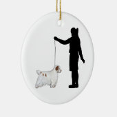 Clumber Spaniel Beeldje Keramisch Ornament (Rechts)