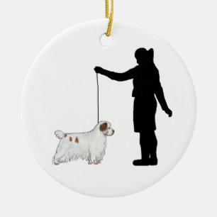 Clumber Spaniel Beeldje Keramisch Ornament