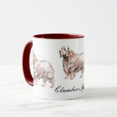 Clumber Spaniel Ceramic Mok (Voorkant links)