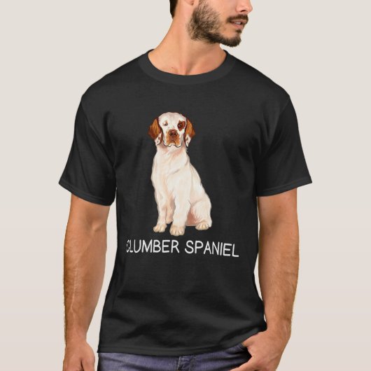 Clumber Spaniel Crazy Dog T-shirt (Voorkant)