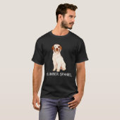 Clumber Spaniel Crazy Dog T-shirt (Voorkant volledig)