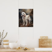 Clumber Spaniel Dog Art Print Poster (Keuken)