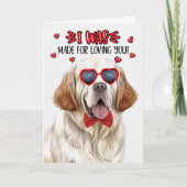Clumber Spaniel Dog Gemaakt voor Liefdevolle U Val Feestdagen Kaart (Voorkant)