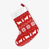 Clumber Spaniel Dog Silhouettes Patrooncute Cute Kleine Kerstsok (Achterkant (Hangend))