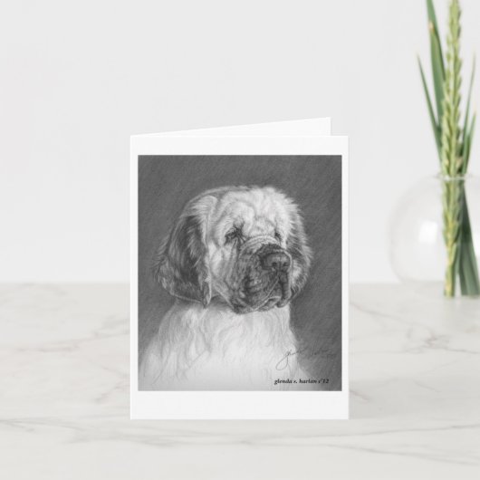 Clumber Spaniel Fine Art van Glenda S. Harlan Notitiekaartje (Voorkant)