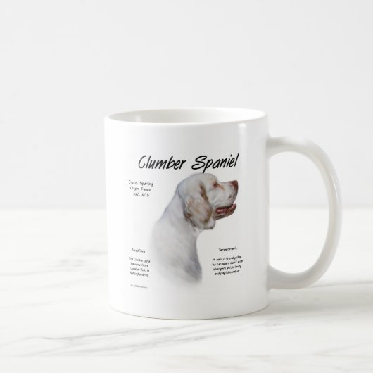 Clumber Spaniel Geschiedenis Ontwerp Koffiemok (Rechts)