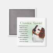 Clumber Spaniel Gifts Magneet (Voorkant / Achterkant)