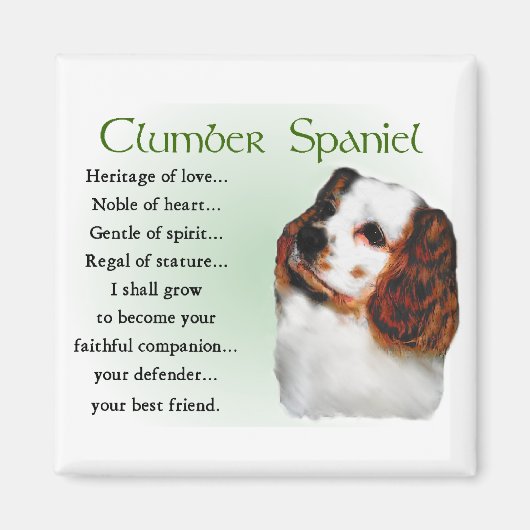 Clumber Spaniel Gifts Magneet (Voorkant)
