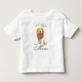 Clumber Spaniel Heart Mam Kinder Shirts (Voorkant)