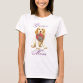 Clumber Spaniel Heart Mam T-shirt (Voorkant)