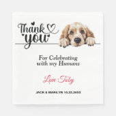 Clumber Spaniel Honden Huwelijks Servetten met Fot (Voorkant)