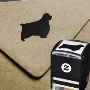 Clumber Spaniel Hondenras Silhouette Zelfinktende Stempel