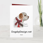 Clumber Spaniel kerstcadeaus Feestdagen Kaart (Achterkant)