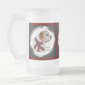 Clumber Spaniel kerstcadeaus Matglas Bierpul (Links)