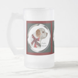 Clumber Spaniel kerstcadeaus Matglas Bierpul