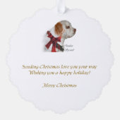 Clumber Spaniel kerstcadeaus Ornament Kaart (Achterkant)