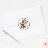 Clumber Spaniel kerstcadeaus Ronde Sticker (Envelop)