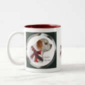 Clumber Spaniel kerstcadeaus Tweekleurige Koffiemok (Links)