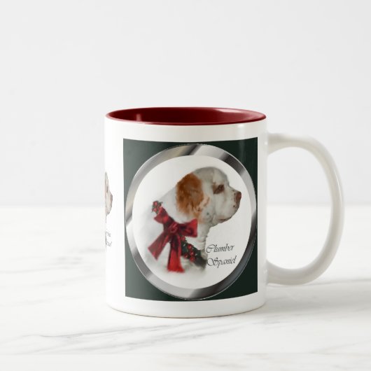 Clumber Spaniel kerstcadeaus Tweekleurige Koffiemok (Rechts)