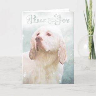 Clumber Spaniel-kerstkaart Feestdagen Kaart