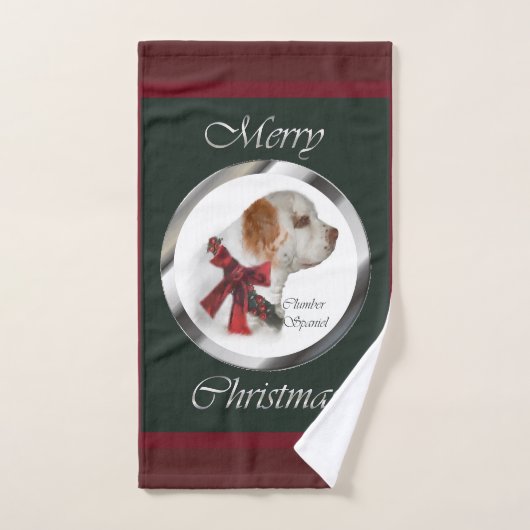 Clumber Spaniel Kerstmis Bad Handdoek (Handdoek)