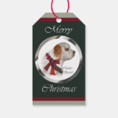 Clumber Spaniel Kerstmis Cadeaulabel (Achterkant)