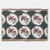 Clumber Spaniel Kerstmis Deken (Voorkant)